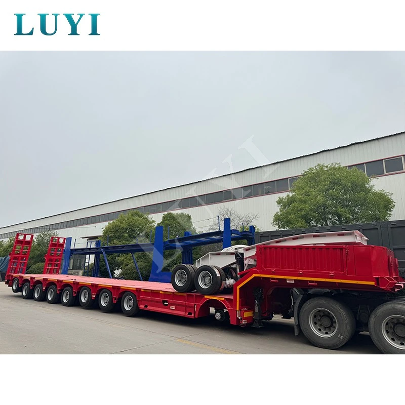 8-axle 120-ton Air Suspension Low-bed Semi-trailer factory