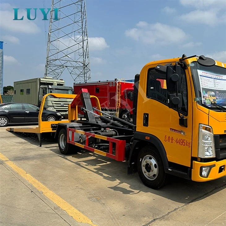 HOWO 7T Rollback Flatbed Road Wrecker Truck suppliers